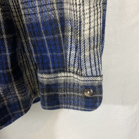 vintage weargaurd plaid red long sleeve button up shirt work outdoor Blue Warm - Picture 12 of 15